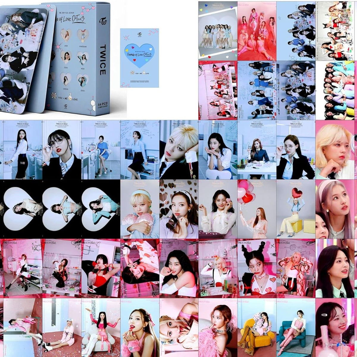 Set 55 photocards lomo card Twice  formula of love banda coreana Kpop