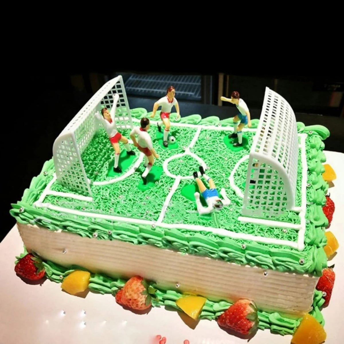 Set topper decoración torta jugadores de fútbol