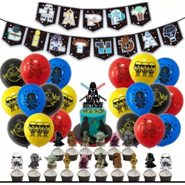 Set decoración cumpleaños Star wars guerra de las galaxias
