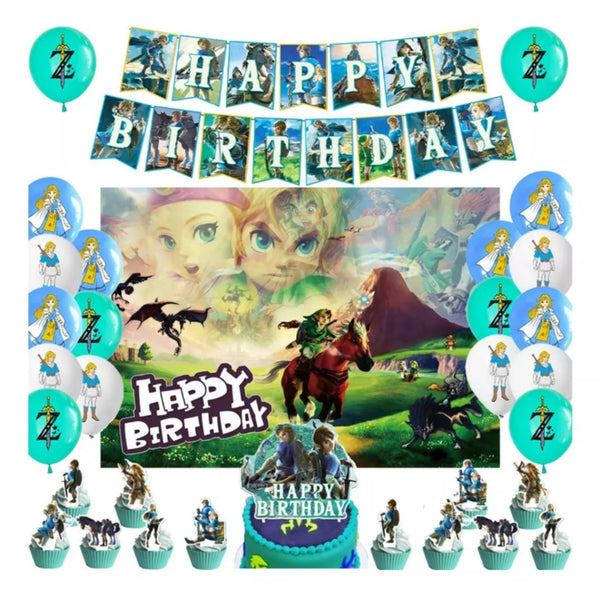 Set decoración de cumpleaños Leyenda De Zelda link