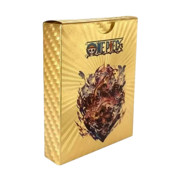 55 Tarjetas Doradas Luffy Monkey One Piece Idioma Inglés