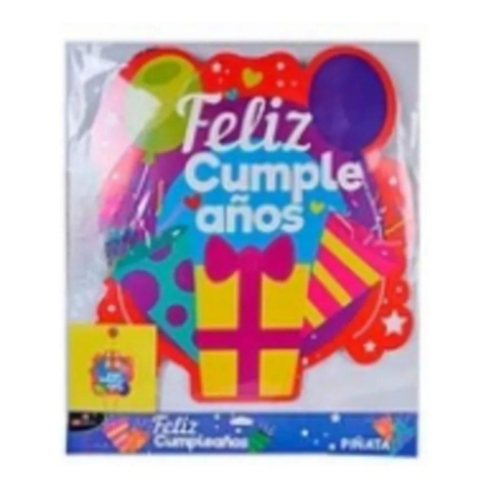 Piñata Feliz Cumpleaños 39x42cm Cotillón
