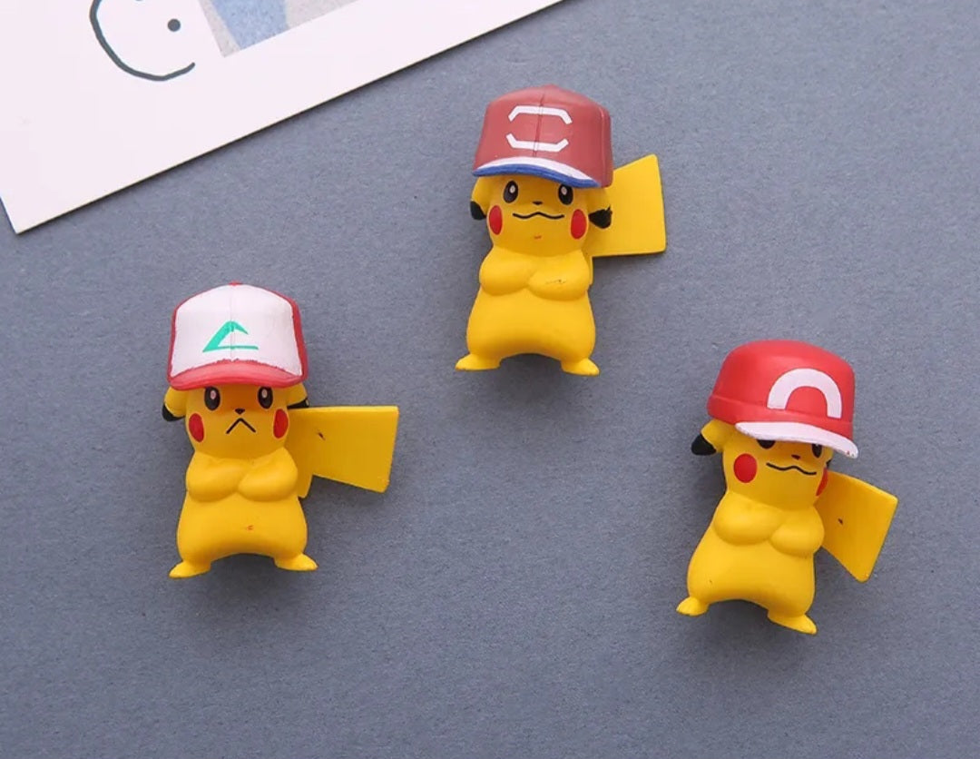 Set 7 figuras decorativas temática Pokémon Pikachu