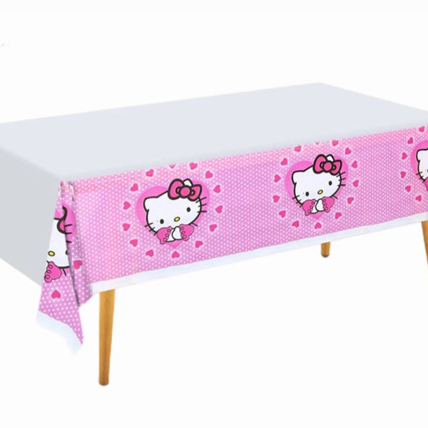 Mantel de cumpleaños temática Hello Kitty