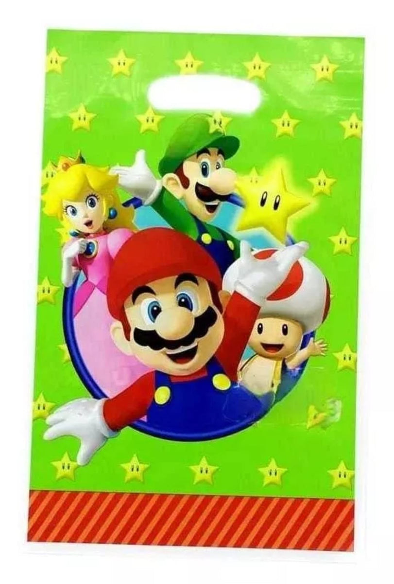 Pack 10 bolsas para dulces temática Mario y amigos