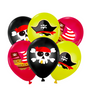 Set 6 Globos De Latex Barcos Y Piratas. Decoración Cotillón