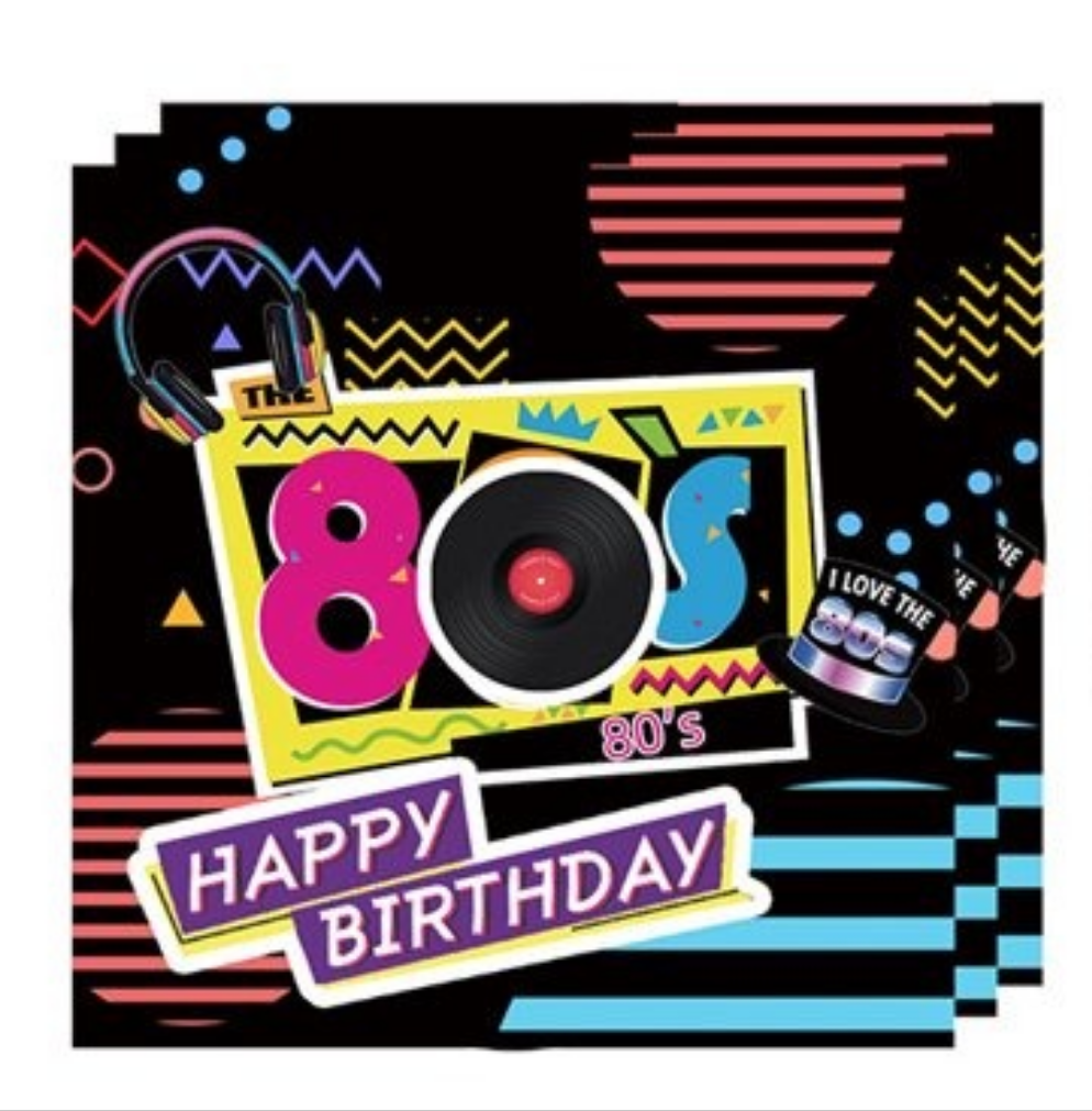 Cotillón Cumpleaños Retro Regreso A Los ochentas 80's Disco