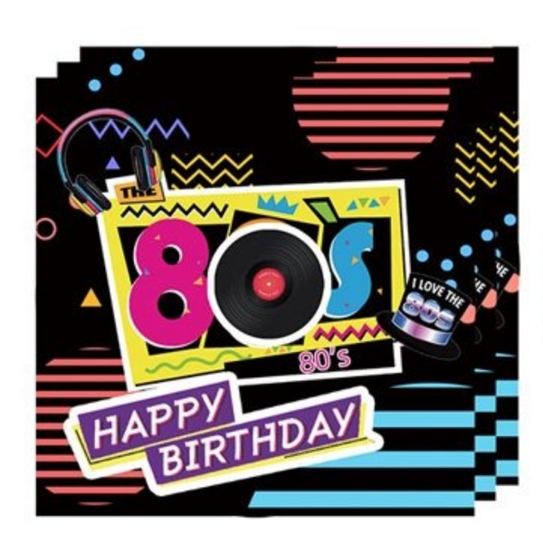 Cotillón Cumpleaños Retro Regreso A Los ochentas 80's Disco