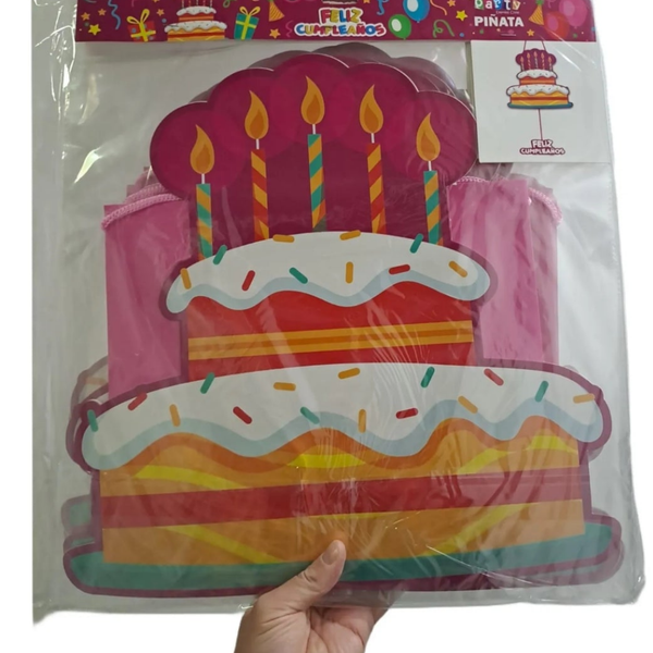 Piñata Torta Fiesta Cumpleaños Cotillón