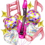 Pack 13 Globos Metalizados 80s 90s Retro Discoteca Corazones