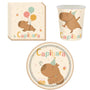 Vajilla Cumpleaños  Temática Capibaras Kawaii Tierno