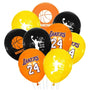 Set 12 Globos De Latex Deporte Basketball Baloncesto