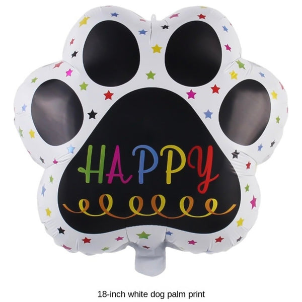 Set 5 Globos Metalizados Huellitas De Perro