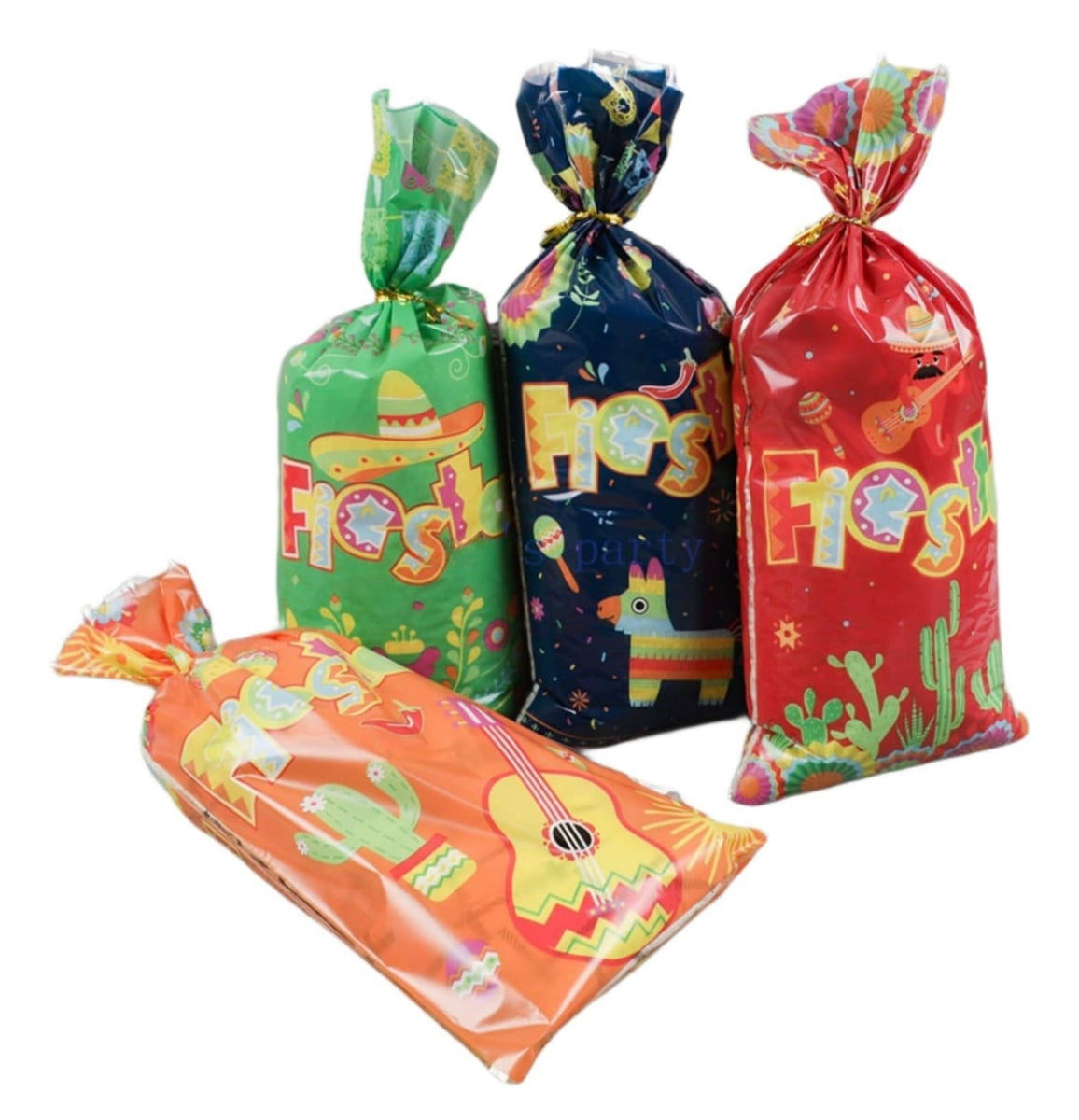 Pack 8 Bolsas Para Dulces De Cumpleaños Fiesta Mexicana