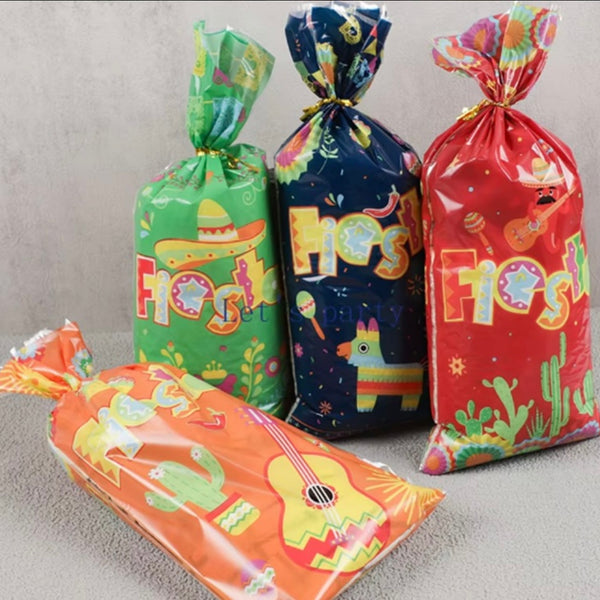 Pack 8 Bolsas Para Dulces De Cumpleaños Fiesta Mexicana