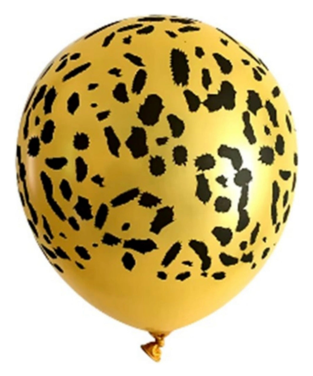 Set 12 Globos De Latex  Animal Print Safari Leopardo