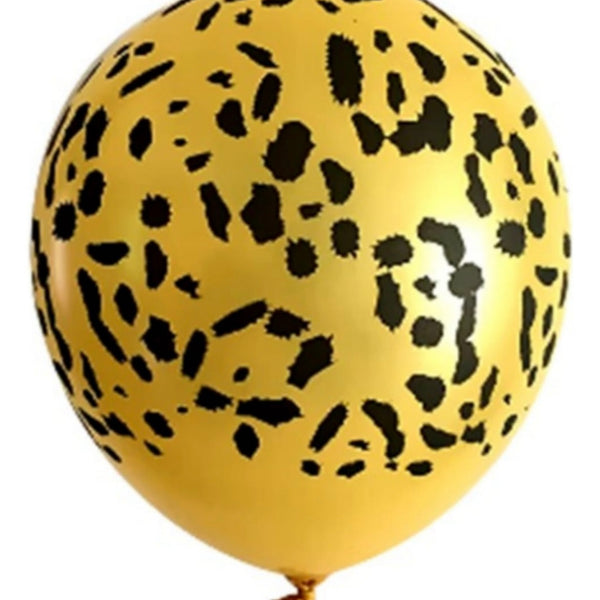 Set 12 Globos De Latex  Animal Print Safari Leopardo