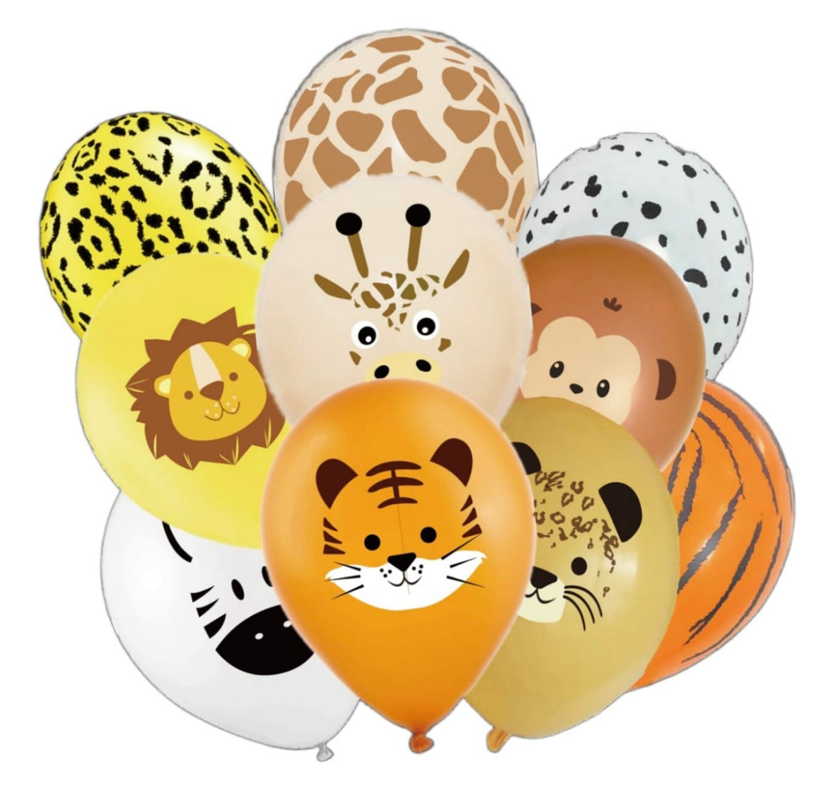 Set 12 Globos De Latex  Animal Print Safari Leopardo