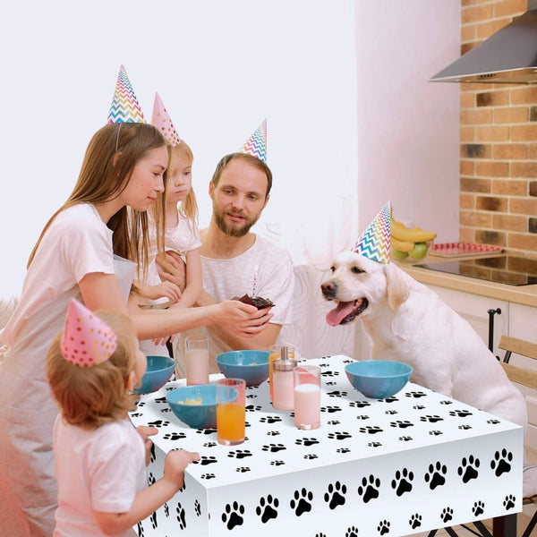 Mantel De Cumpleaños Huellitas De Perro Mascota Cotillón