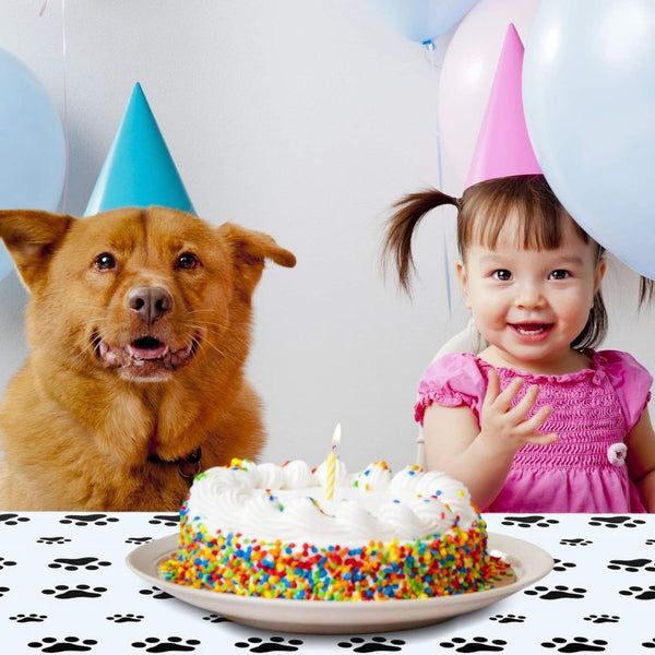 Mantel De Cumpleaños Huellitas De Perro Mascota Cotillón