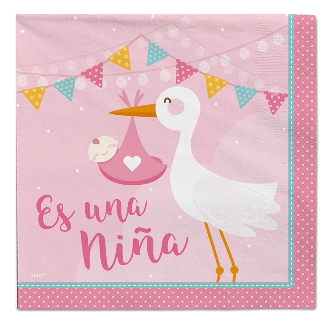 Cotillón Vajilla Temática Baby Shower Revelación Es Una Niña