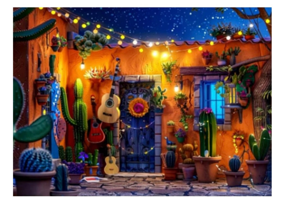 Set Decoración Telón Fiesta Mexicana Mariachi Guitarra