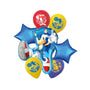 Set 7 Globos Metálicos Sonic Cumpleaños