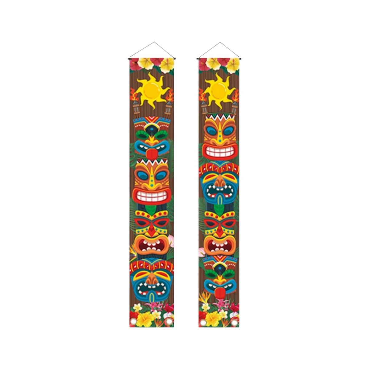Set Decoración Cumpleaños Cartel Pancarta Hawaiana Aloha