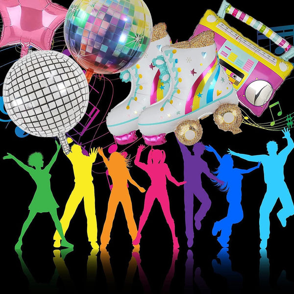Globo Metalico Bola De Disco 4d. Fiesta 80s 90s retro