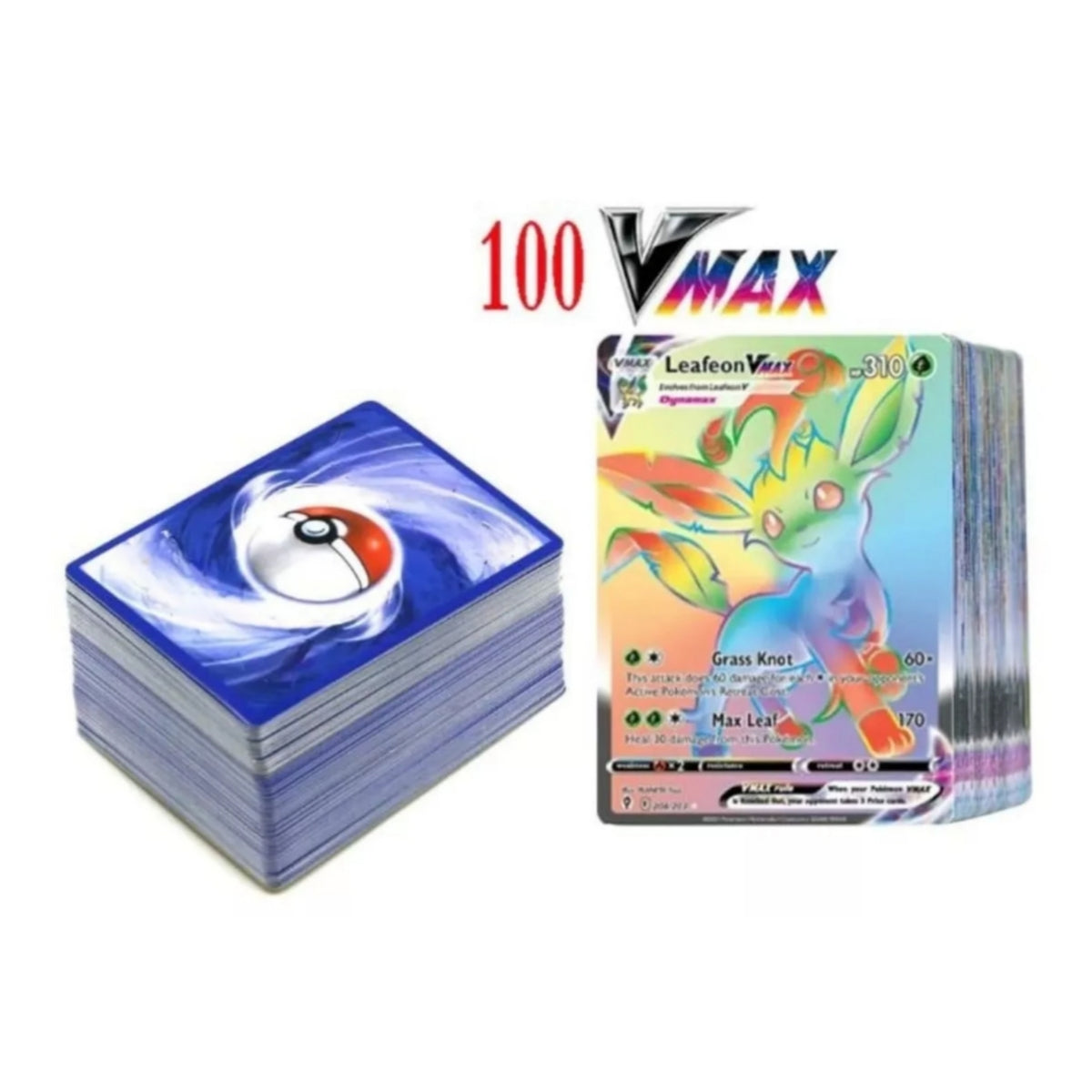 100 Cartas Pokemon V Max En Caja Español