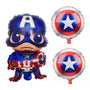 Pack 3 Globos metalizados Capitan America escudos