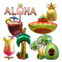 Pack 13 globos metalizados fiesta Mexicana Hawai tropical