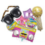 Pack 7 Globos Tema Disco 80s 90s Retro Flash Cosplay