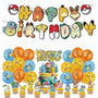 Set decoración cumpleaños temática anime Pokemon 32 pcs