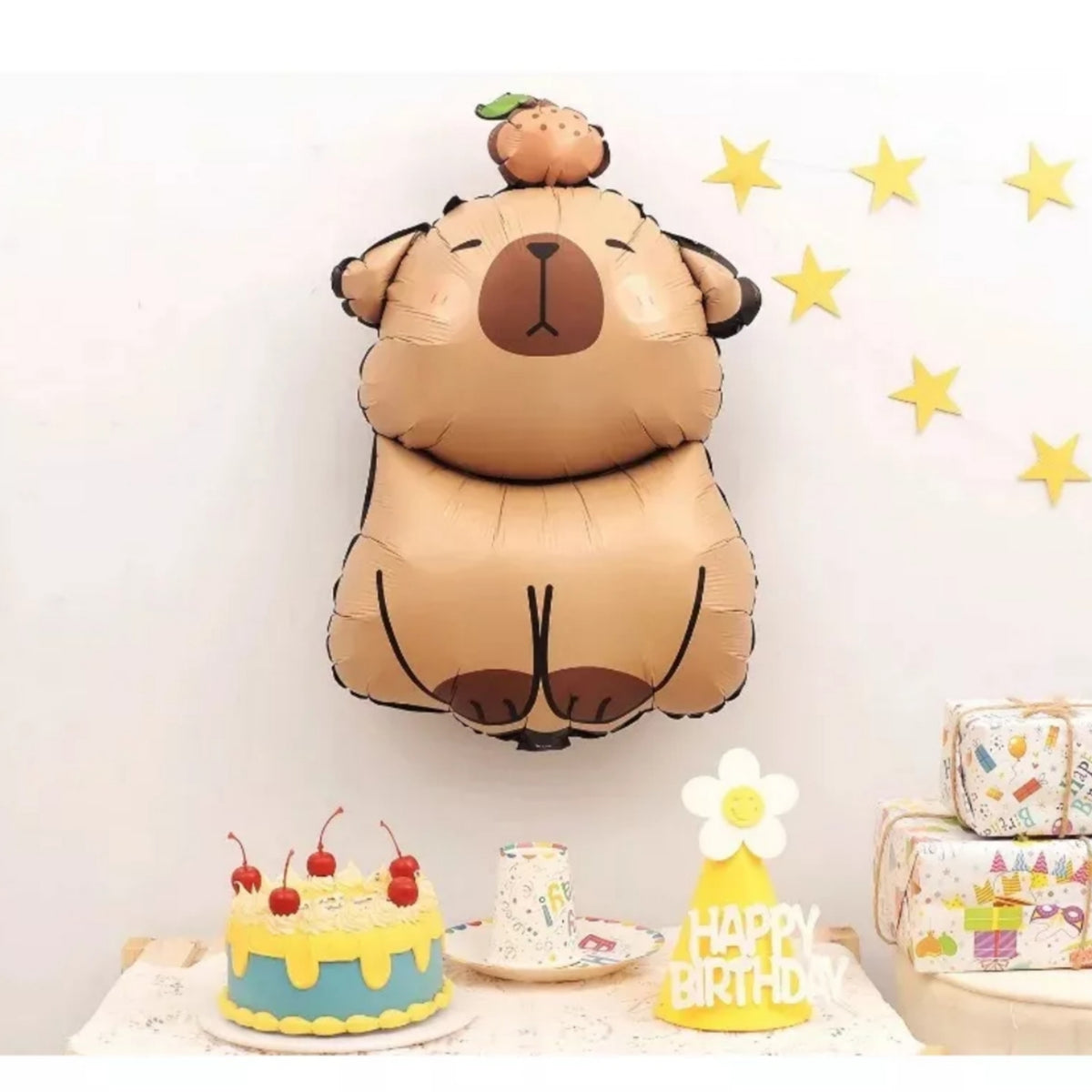 Set 5 globos capibara kawaii