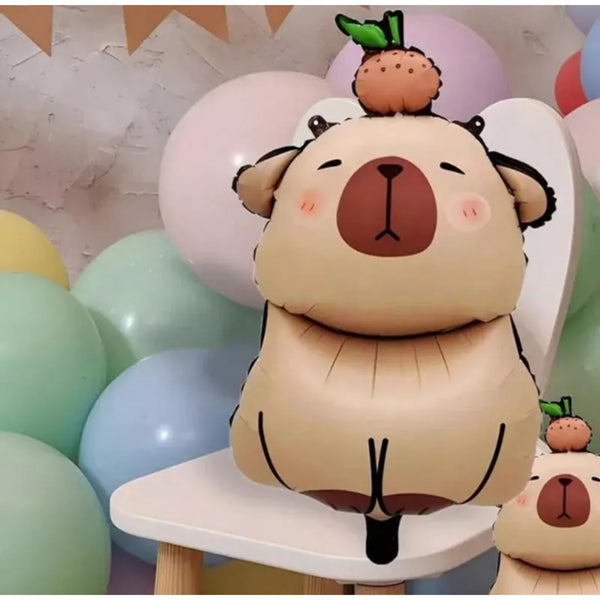 Set 5 globos capibara kawaii