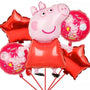 Set 5 Globos Metalizados Peppa Pig