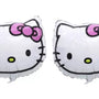 Set 2 globos metalicos cabeza de Hello Kitty