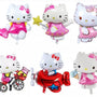 Pack 6 globos metalicos Hello Kitty