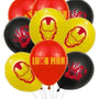 Set 12 globos de latex ironman superheroe