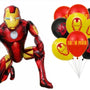 Pack 13 globos temática superheroe Ironman 3D