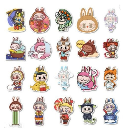 80 Stickers Pegatinas Temática Kawaii Labubu