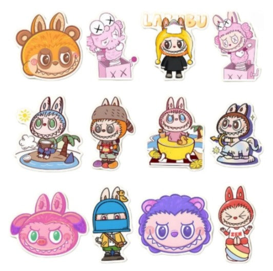 80 Stickers Pegatinas Temática Kawaii Labubu