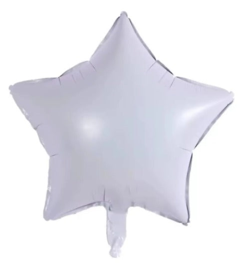 Set 5 Globos Metálicos Cumpleaños Labubu Kawaii Blanco