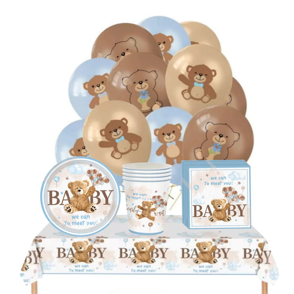 Kit Cumpleaños Temática Oso Peluche Baby Shower