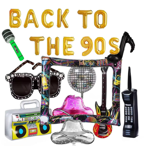 Pack 22 globos metalizados retro 90s disco