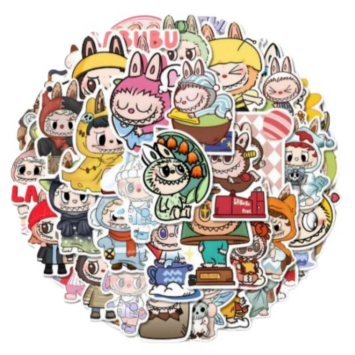 80 Stickers Pegatinas Temática Kawaii Labubu